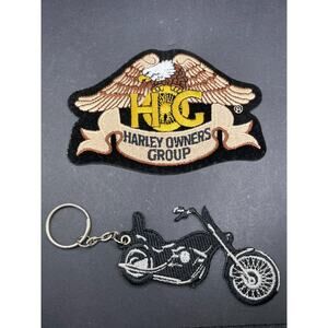 Harley Davidson Owners Group HOG Bronze Eagle & Stadri Emblem Iron-on Sew Patch